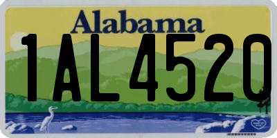 AL license plate 1AL4520