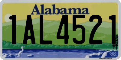 AL license plate 1AL4521