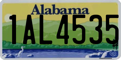 AL license plate 1AL4535