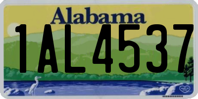 AL license plate 1AL4537