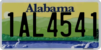 AL license plate 1AL4541