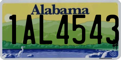 AL license plate 1AL4543