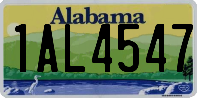 AL license plate 1AL4547