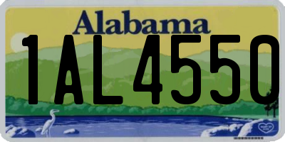 AL license plate 1AL4550