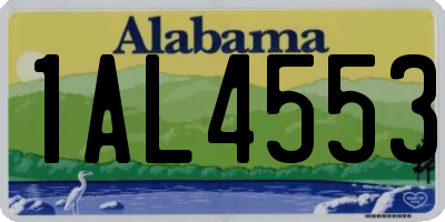 AL license plate 1AL4553