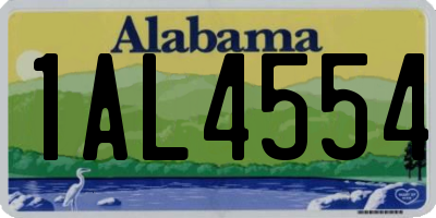 AL license plate 1AL4554