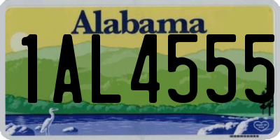 AL license plate 1AL4555
