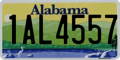 AL license plate 1AL4557