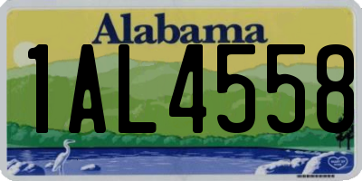 AL license plate 1AL4558