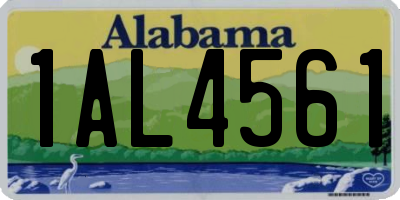 AL license plate 1AL4561
