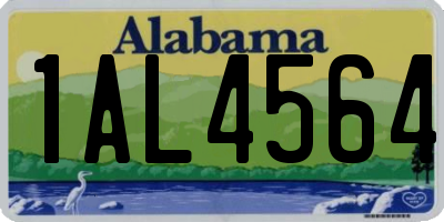 AL license plate 1AL4564
