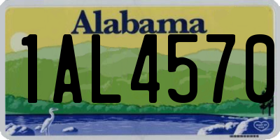 AL license plate 1AL4570