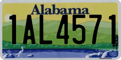 AL license plate 1AL4571