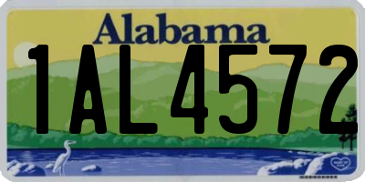 AL license plate 1AL4572