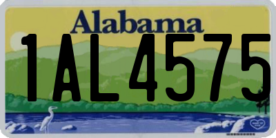 AL license plate 1AL4575