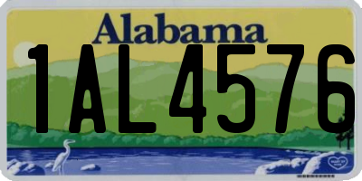AL license plate 1AL4576