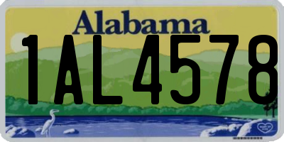 AL license plate 1AL4578
