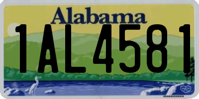 AL license plate 1AL4581