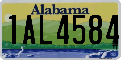 AL license plate 1AL4584