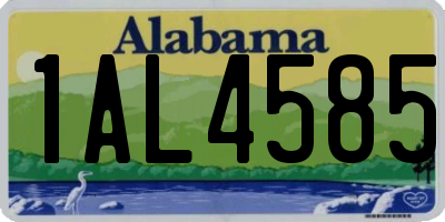 AL license plate 1AL4585
