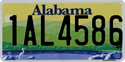 AL license plate 1AL4586