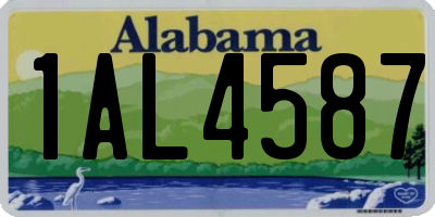 AL license plate 1AL4587