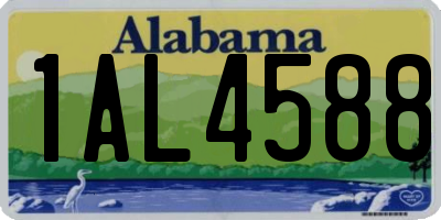 AL license plate 1AL4588