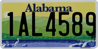 AL license plate 1AL4589