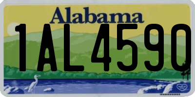 AL license plate 1AL4590