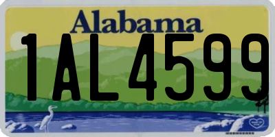 AL license plate 1AL4599