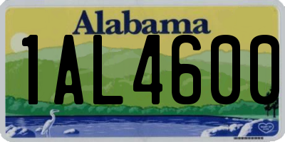 AL license plate 1AL4600