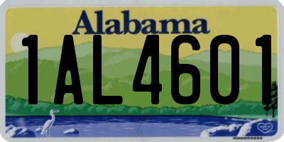 AL license plate 1AL4601