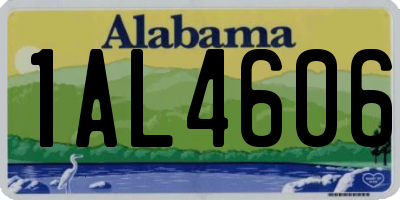 AL license plate 1AL4606