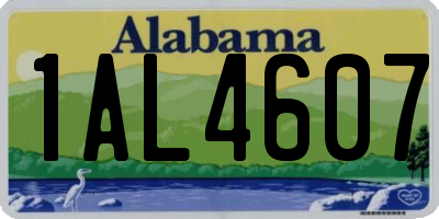AL license plate 1AL4607