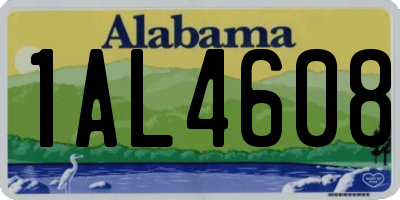 AL license plate 1AL4608