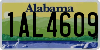 AL license plate 1AL4609