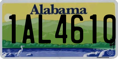 AL license plate 1AL4610