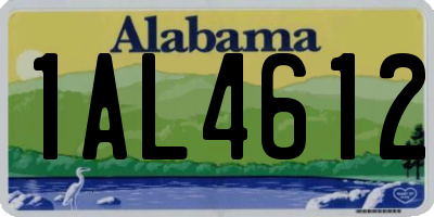 AL license plate 1AL4612