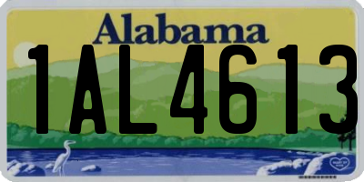 AL license plate 1AL4613