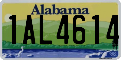 AL license plate 1AL4614