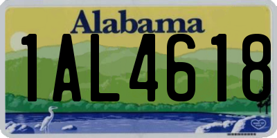 AL license plate 1AL4618