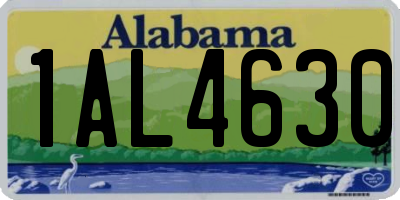 AL license plate 1AL4630