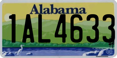 AL license plate 1AL4633