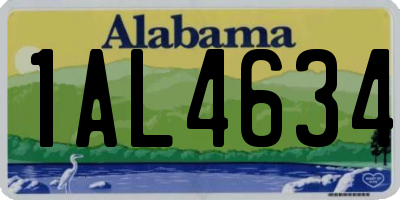 AL license plate 1AL4634