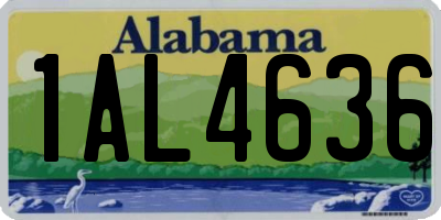 AL license plate 1AL4636