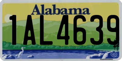 AL license plate 1AL4639