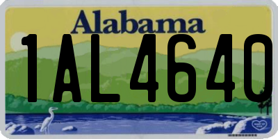AL license plate 1AL4640