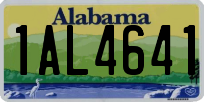AL license plate 1AL4641