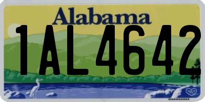 AL license plate 1AL4642