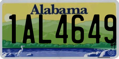 AL license plate 1AL4649